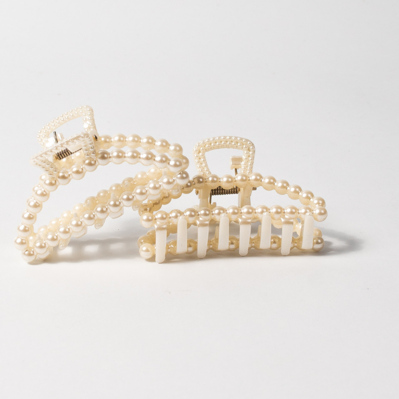 Pinza para Cabello Decorada con Perlas