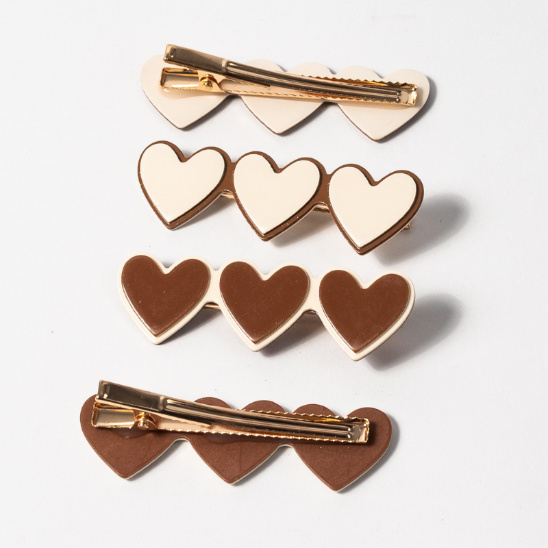 Ganchos Metálicos Diseño Corazones (Set)