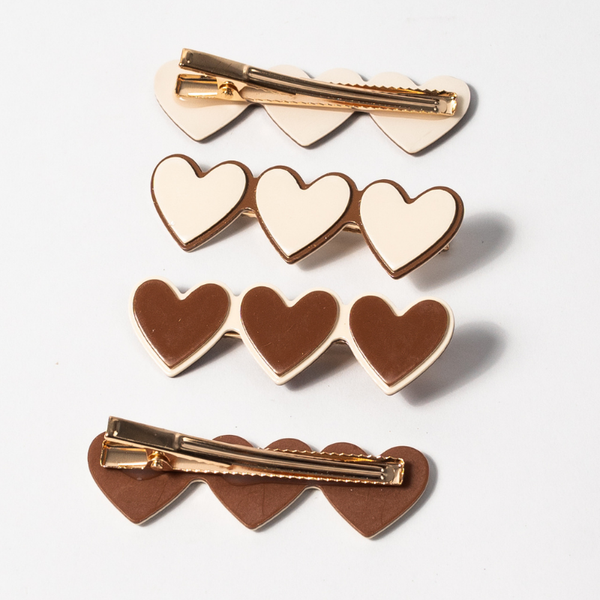 Ganchos Metálicos Diseño Corazones (Set)